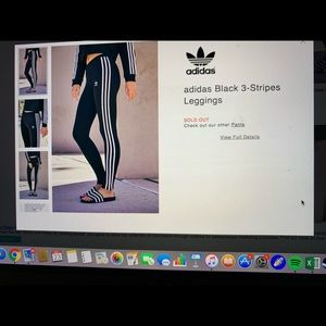Adidas Black 3-Stripe Leggings
